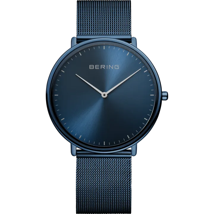 BERING Ultra Slim mit blau Zifferblatt