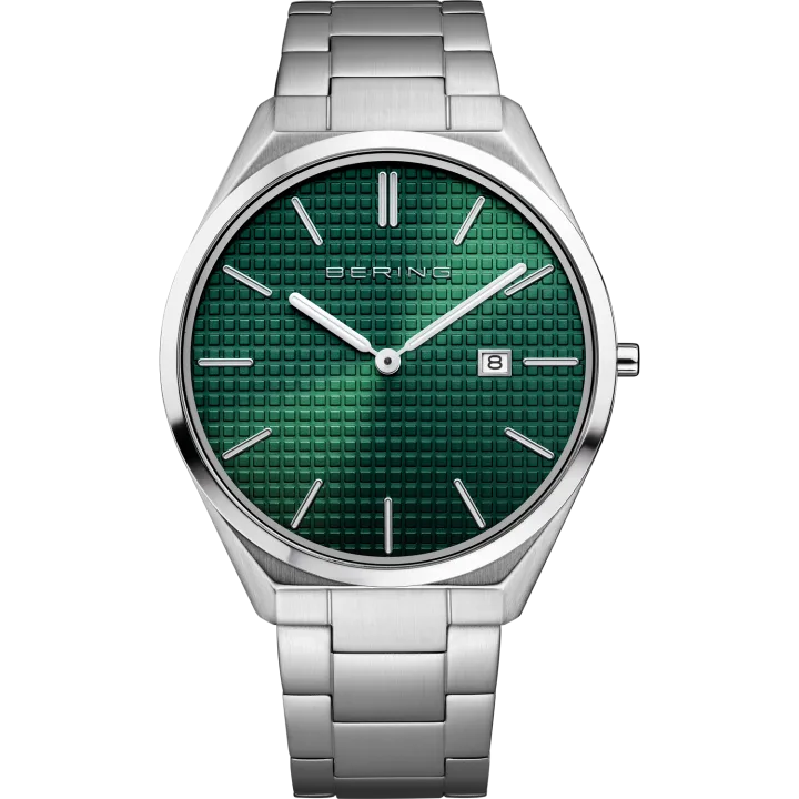 BERING Ultra Slim mit grün Zifferblatt