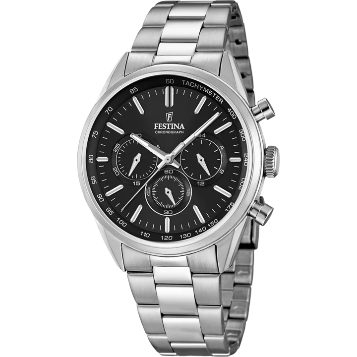 Festina Timeless Chronograph mit schwarz Zifferblatt