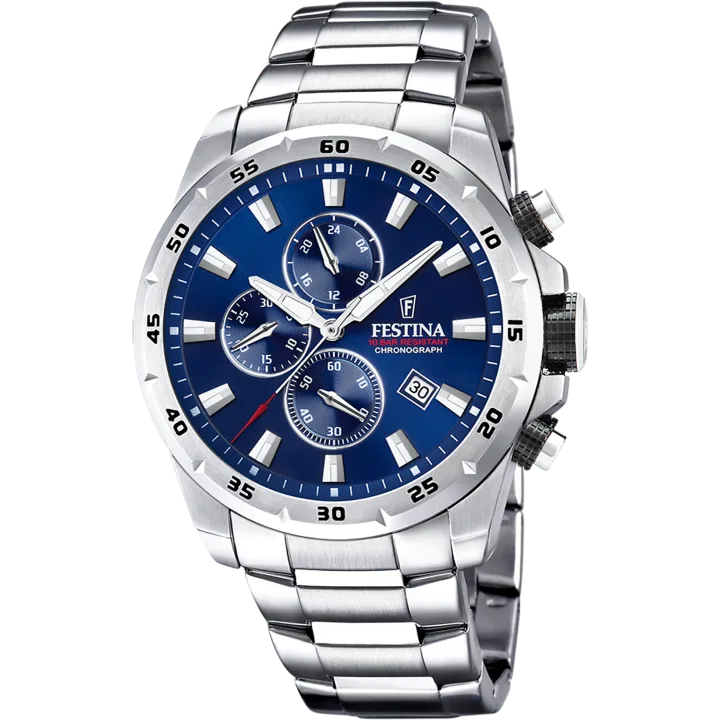 Festina Timeless Chronograph mit blau Zifferblatt