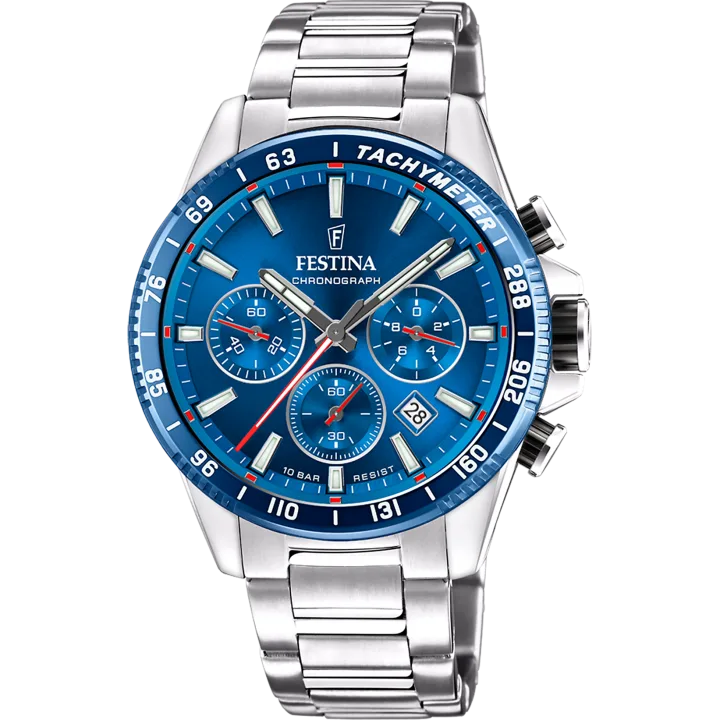 Festina Timeless Chronograph mit blau Zifferblatt