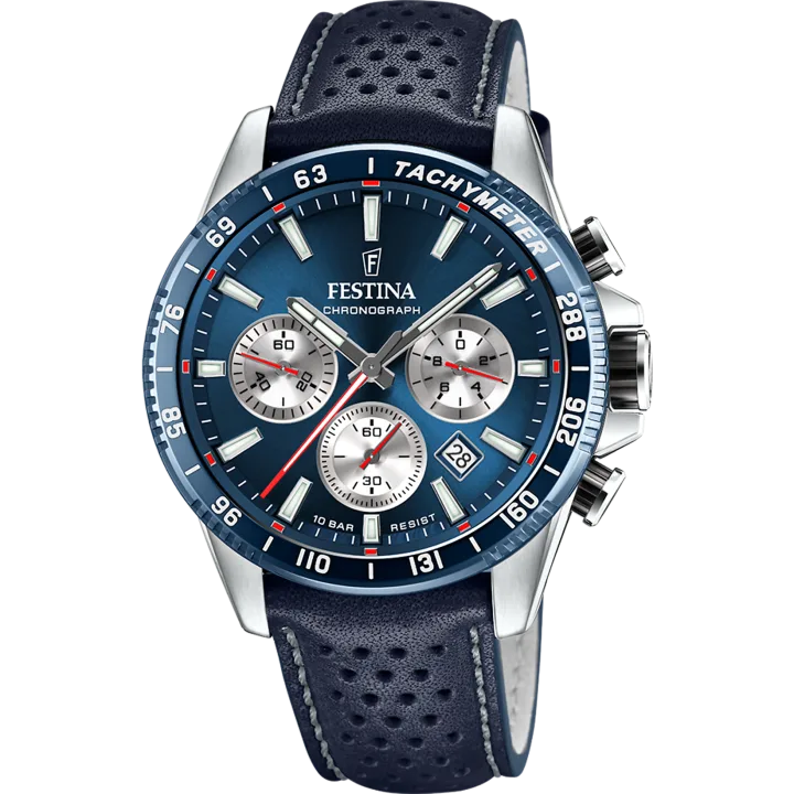 Festina Timeless Chronograph mit blau Zifferblatt