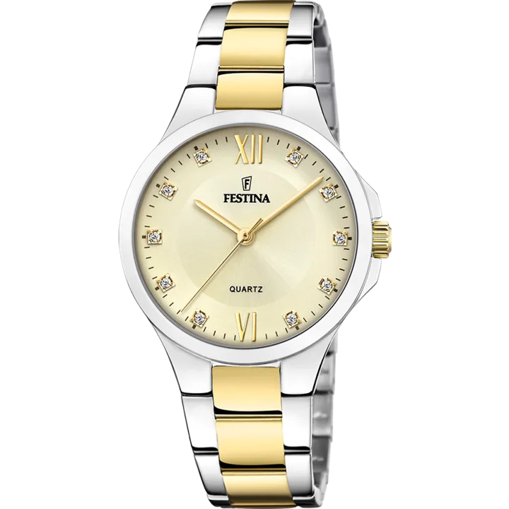 Festina Damenuhr mit champagner Zifferblatt