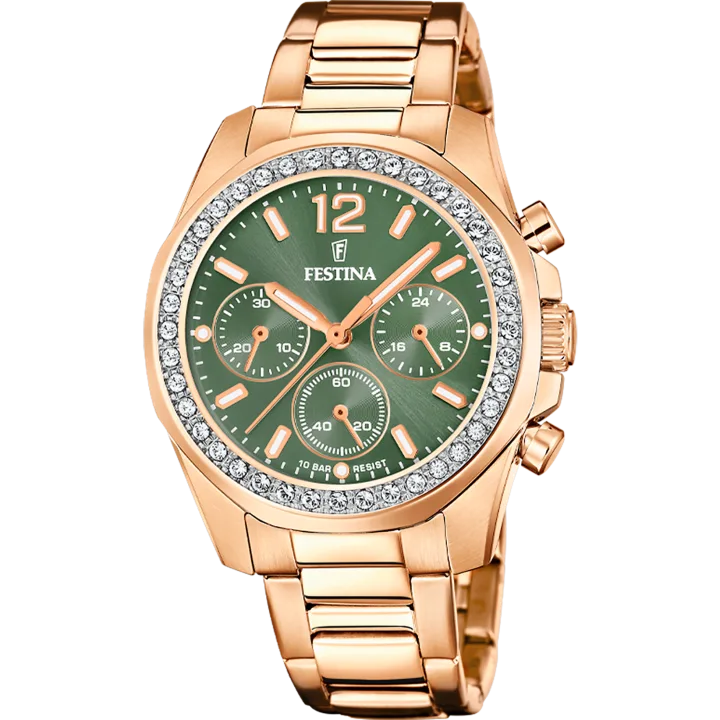 Festina Chrono mit grün Zifferblatt