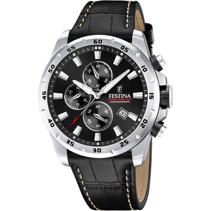 Festina Timeless Chronograph mit schwarz Zifferblatt