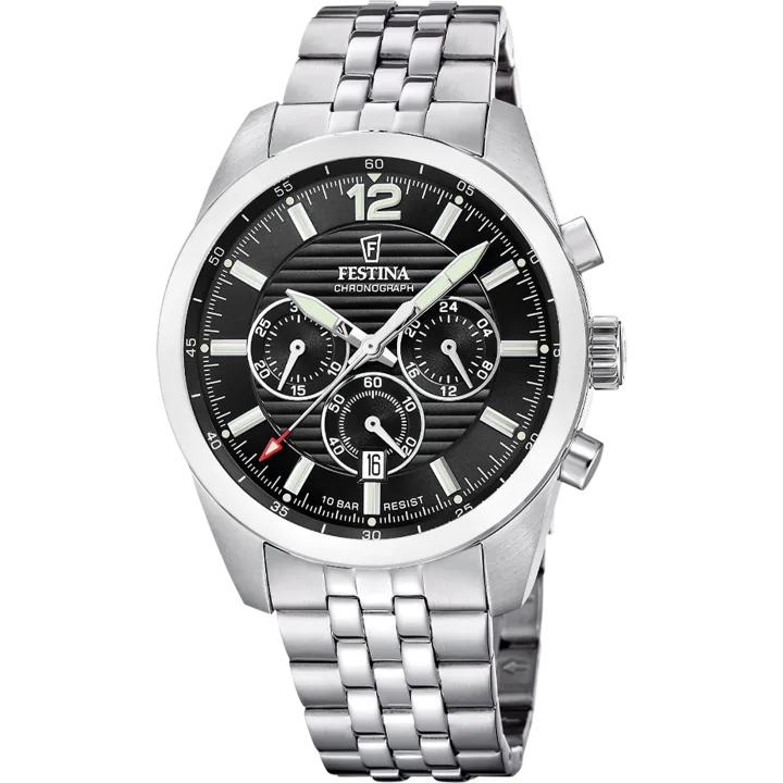 Festina Timeless Chronograph mit schwarz Zifferblatt