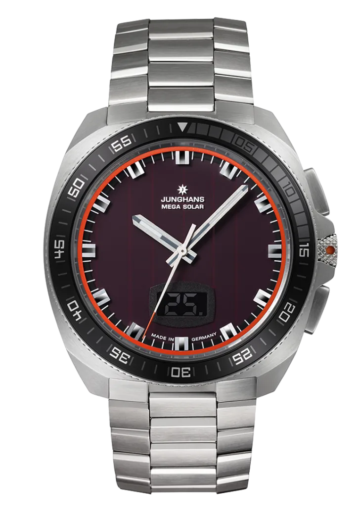 Junghans 1972 Mega Solar mit schwarz Zifferblatt