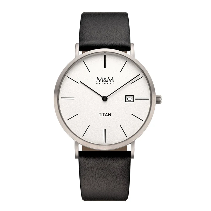 M&M Titan Classics Herrenuhr mit silber Zifferblatt