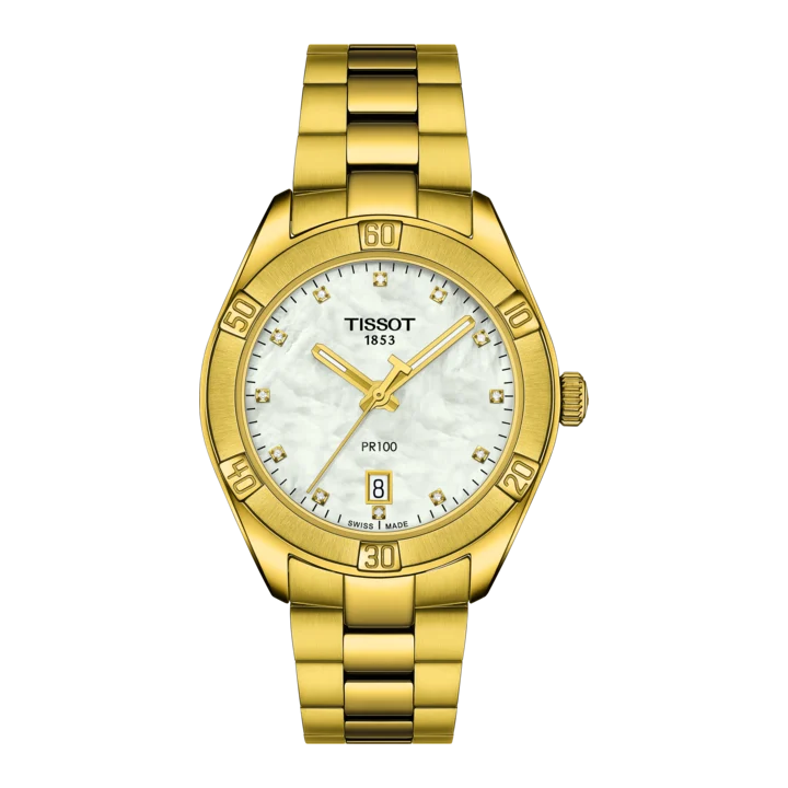 Tissot PR 100 mit perlmutt Zifferblatt